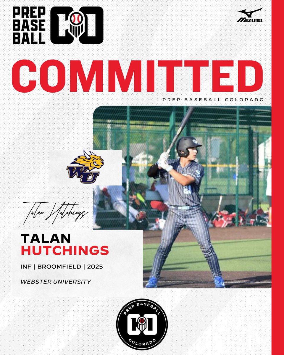 🚨𝐂𝐎𝐌𝐌𝐈𝐓𝐌𝐄𝐍𝐓 𝐀𝐋𝐄𝐑𝐓🚨

'25 INF Talan Hutchings (Broomfield) has announced his commitment to Webster University.

<a href="/Talan_H28/">Talan Hutchings</a> | <a href="/BHSEaglesBsbl/">Broomfield Eagles Baseball</a>