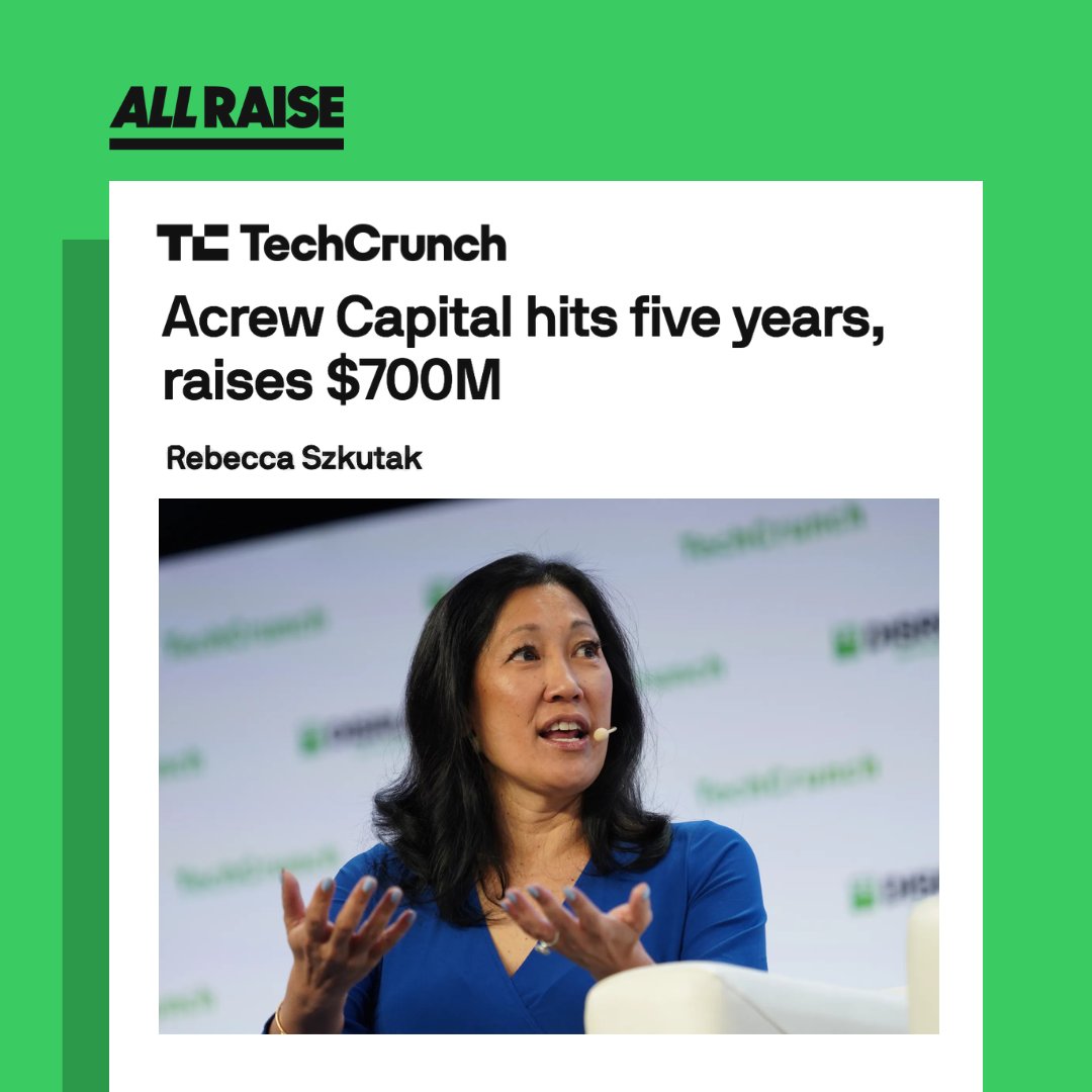 All Raise (@allraise) on Twitter photo .<a href="/AcrewCapital/">Acrew Capital</a> has secured $700M in new funding, bringing their assets under management to $1.7B! This achievement speaks to Acrew’s dedication to transformative sectors including #healthcare & #fintech.
techcrunch.com/2024/10/18/acr…
<a href="/tgr/">Theresia Gouw</a> <a href="/LaurenKolodny/">Lauren Kolodny</a> <a href="/maitree_m/">Harry | Verge</a> @techcrunch .<a href="/AcrewCapital/">Acrew Capital</a> has secured $700M in new funding, bringing their assets under management to $1.7B! This achievement speaks to Acrew’s dedication to transformative sectors including #healthcare & #fintech.
techcrunch.com/2024/10/18/acr…
<a href="/tgr/">Theresia Gouw</a> <a href="/LaurenKolodny/">Lauren Kolodny</a> <a href="/maitree_m/">Harry | Verge</a> @techcrunch