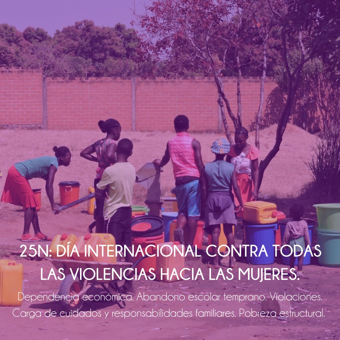 25 de noviembre: Día Internacional contra todas las violencias hacia las mujeres 🟣✋

Ponemos el foco en la necesidad de eliminar todas las violencias que sufren las mujeres en todas las realidades. Ante éstas, una de las herramientas más potentes es impulsar la educación.
#25N