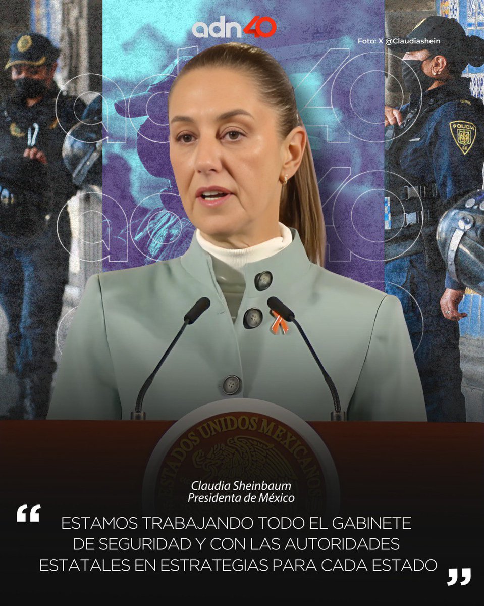 adnnoticiasmx's tweet photo. 🚨 #LaMañaneraDeClaudiaSheinbaum | Este lunes, la presidenta Claudia Sheinbaum (@Claudiashein) habló así sobre la estrategia de seguridad, esto luego de que preguntaran sobre los hechos delictivos ocurridos en Tabasco durante el fin de semana en un bar y en una boda https://t.co/cqAxuj1Y3e