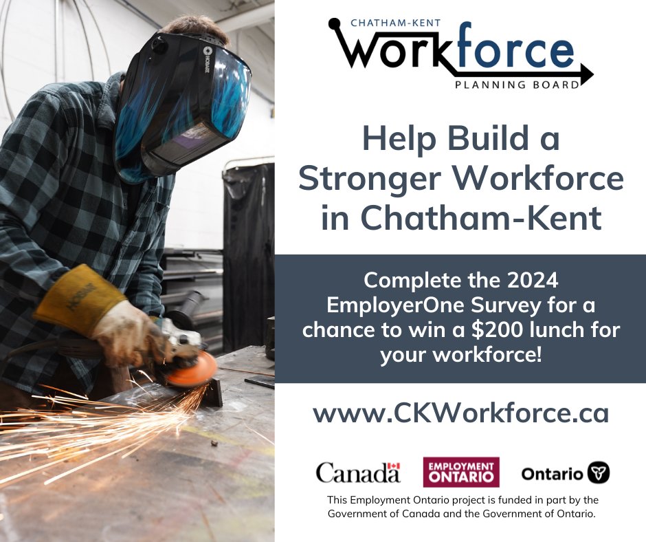 CKWorkforce's tweet image. Calling all employers in Chatham-Kent, this is the last week to complete the 2024 EmployerOne survey!

Complete the survey at: surveymonkey.com/r/2024CKEmploy…