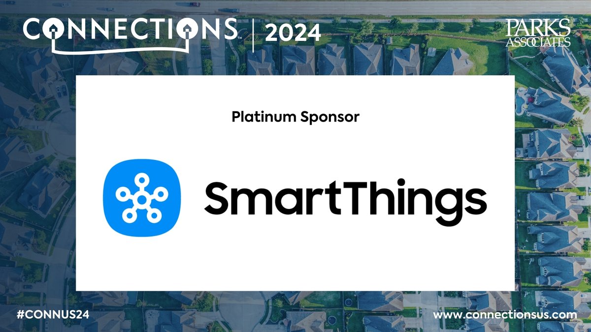 Thank you, SmartThings, for your support of #CONNUS24!

The virtual conference will be held December 12 and features speakers from Schneider Electric, OliverIQ, and more!
🔗 Register today and join us: parksassociates.com/event/connecti…

#Smarthome #interoperability #connecteddevices