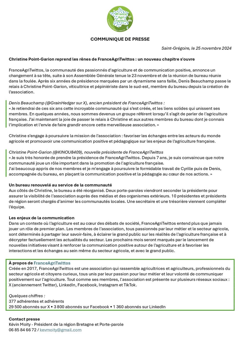 Un peu de promo pour cette association qui fait du bien sur ce réseau de brutes. Longue vie et félicitations à <a href="/KINOU8409/">Kinou (Christine PG)</a> et <a href="/Fragritwittos/">FranceAgritwittos♥️</a> 🥂