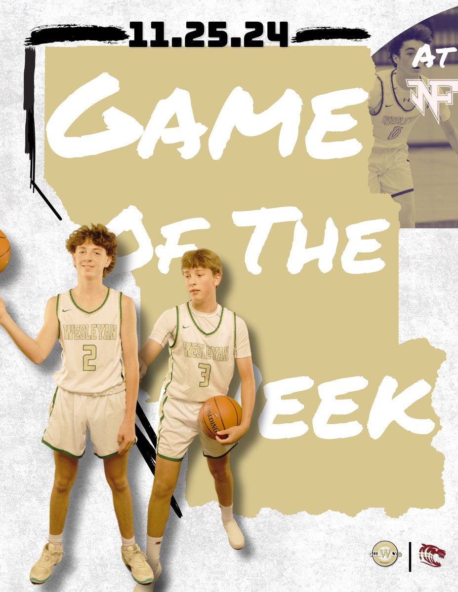 Wesleyan Boys Basketball (@wesleyanbbboys) on Twitter photo Turkey Week Game 2️⃣ vs an old region rival.
🆚 Dawson County
📍North Forsyth
🕠 5:30p m
#OurWay🐾
#PackMentality🐺
<a href="/WesleyanWolves/">Wesleyan Wolves</a> Turkey Week Game 2️⃣ vs an old region rival.
🆚 Dawson County
📍North Forsyth
🕠 5:30p m
#OurWay🐾
#PackMentality🐺
<a href="/WesleyanWolves/">Wesleyan Wolves</a>