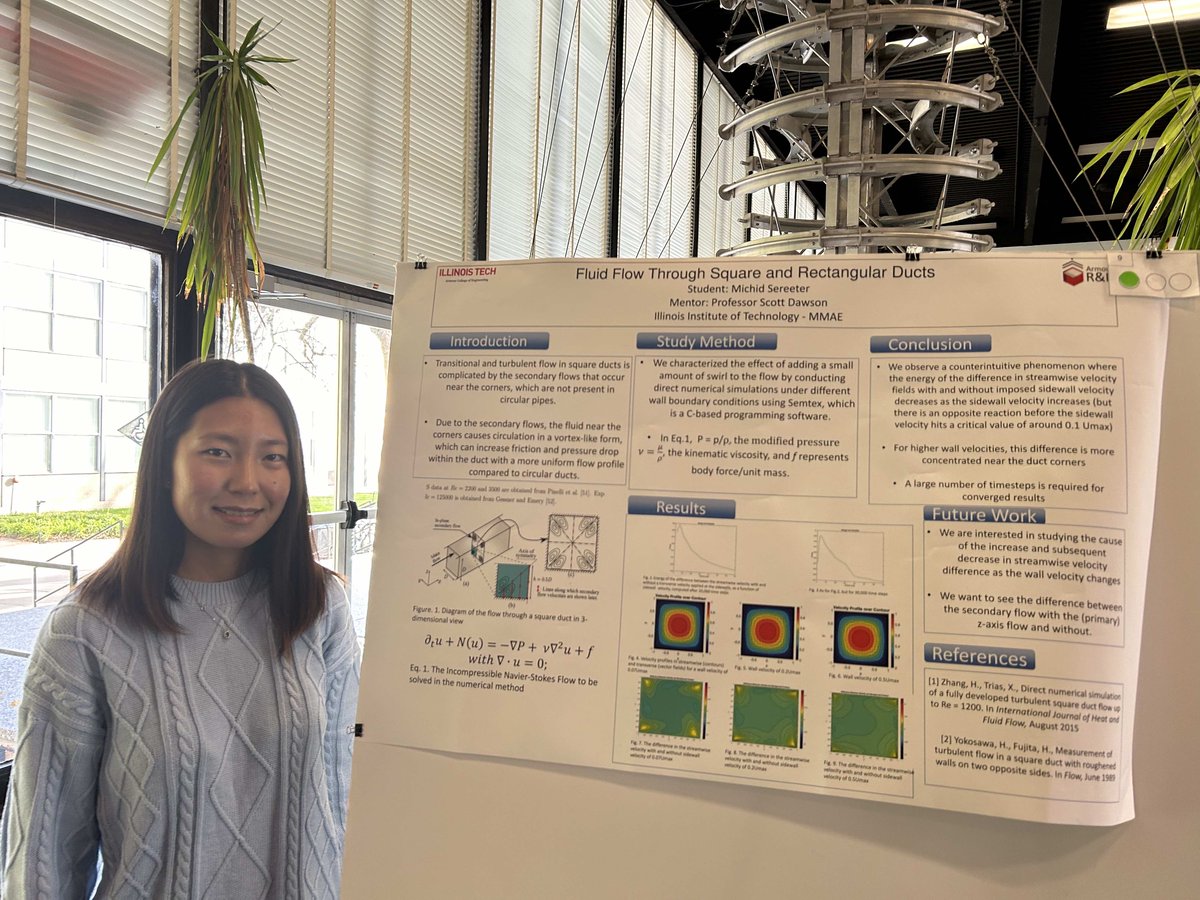 IITEngSciHealth's tweet photo. Big wins at the Armour R&amp;D Expo! Congrats to our top presentations:

🥇 Jonah Wilkes (MMAE, 4th year) &amp; Kezia Patino (CAEE, 4th year) (1st Place tie)
🥈 Sona Perry (MMAE, 2nd year)
🥉 Michid Sereeter (MMAE, 5th year)

Your hard work fuels innovation at #IllinoisTech! https://t.co/l3gVcCrDTN