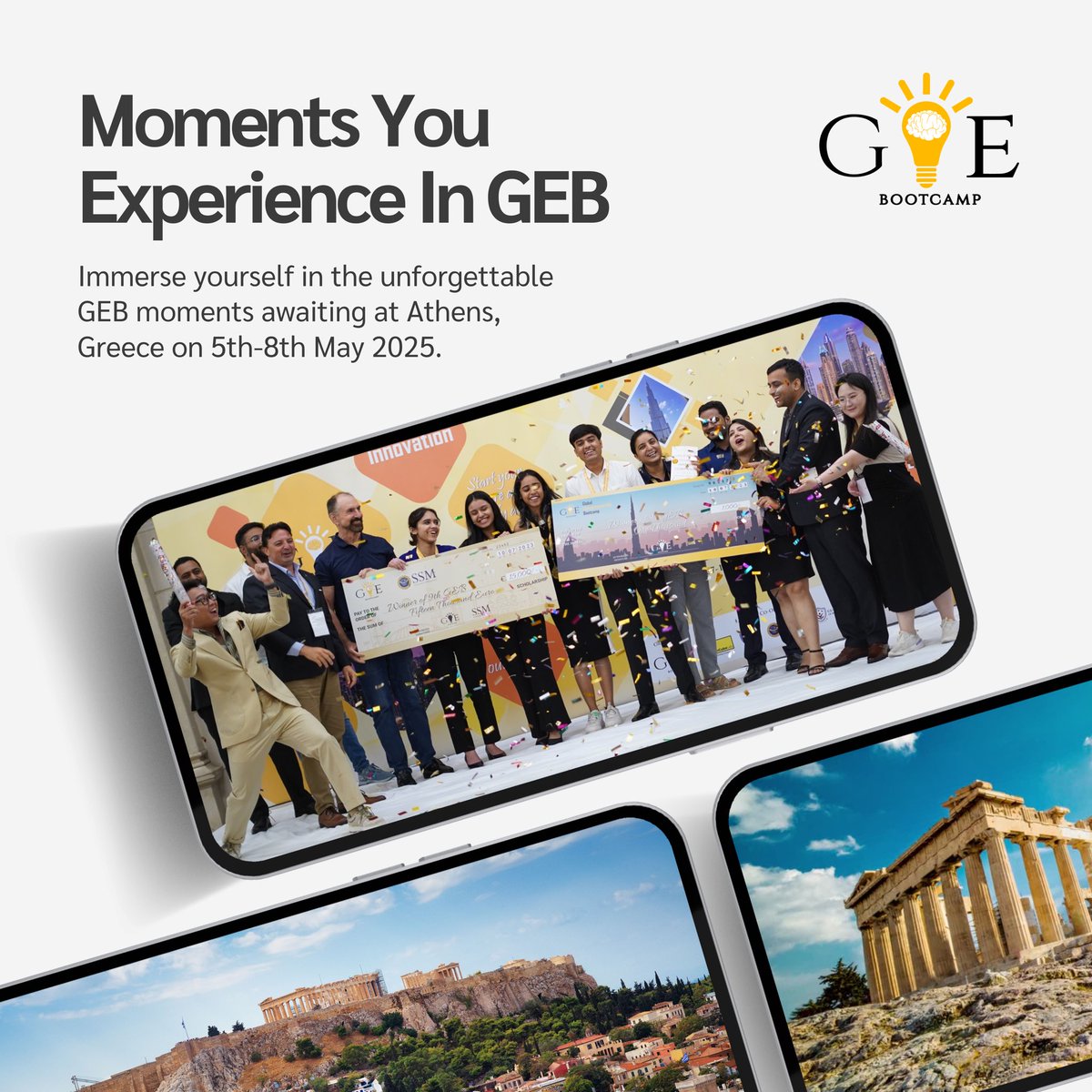 gebootcamp's tweet photo. Immerse yourself in the unforgettable GEB moments awaiting at the 12th Global Entrepreneurship Bootcamp in Athens, Greece on May 5-8, 2025.
Apply Now: https://t.co/SL6t9KmdYo
#GEB2025 #Entrepreneurship #Innovation #Athens #GlobalBootcamp #ApplyNow https://t.co/AhxfLGTBYB