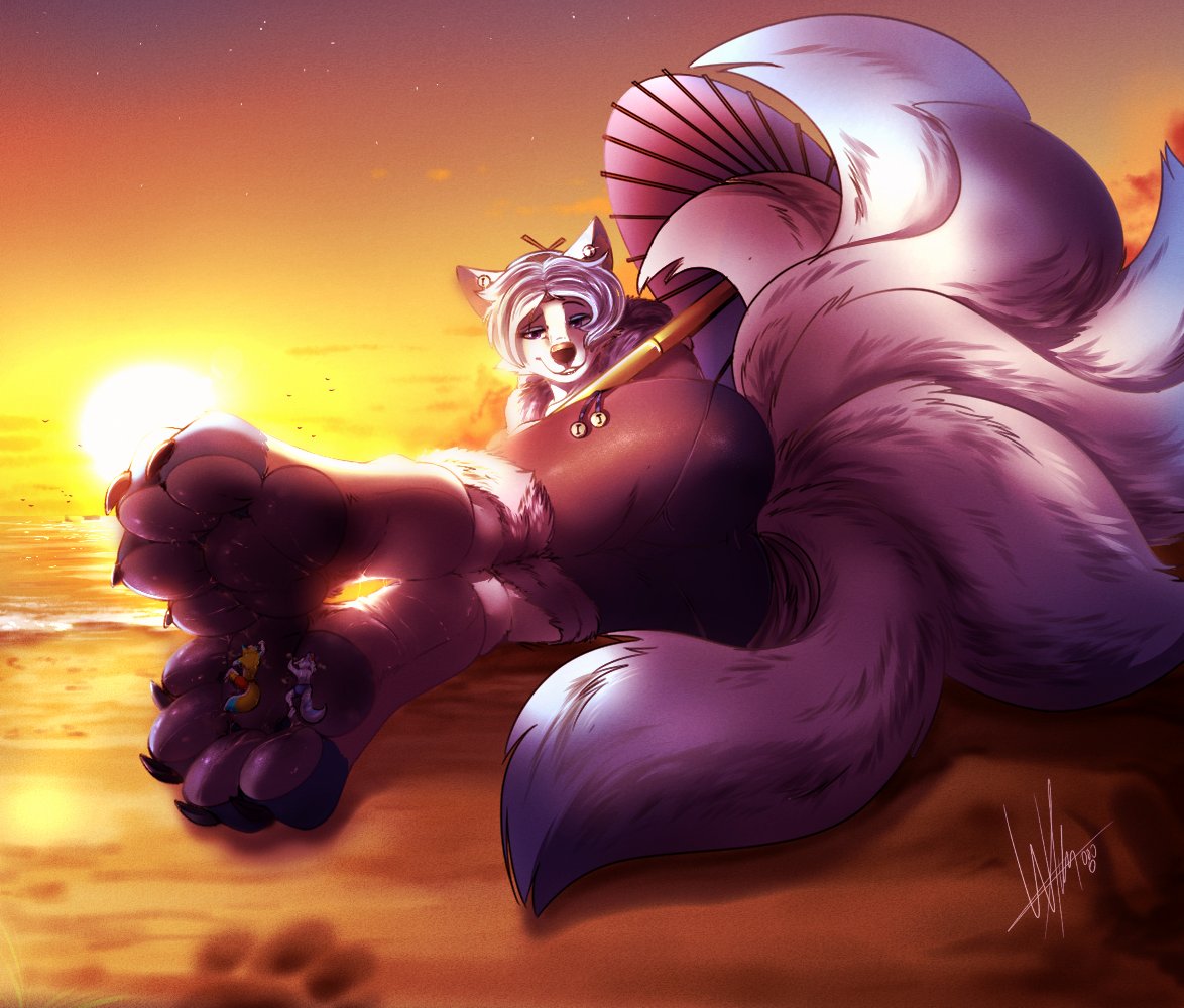 Commission for @<a href="/TheZangZilla/">ZangZilla.bsky.social 🔞</a> ^^ thank you!
#macrofurry #Sizetwitter