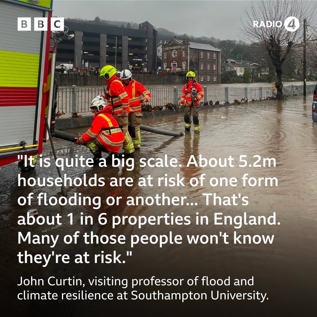 BBC Radio 4 PM (@bbcpm) on Twitter photo Hundreds of flood warnings remain active after torrential rain and high winds from Storm Bert.
Prof John Curtin, who worked in a variety of roles at the Enviroment Agency for over 30 years, tells <a href="/EvanHD/">Evan Davis</a> clear messaging is needed on what to do when flood warnings are issued. Hundreds of flood warnings remain active after torrential rain and high winds from Storm Bert.
Prof John Curtin, who worked in a variety of roles at the Enviroment Agency for over 30 years, tells <a href="/EvanHD/">Evan Davis</a> clear messaging is needed on what to do when flood warnings are issued.