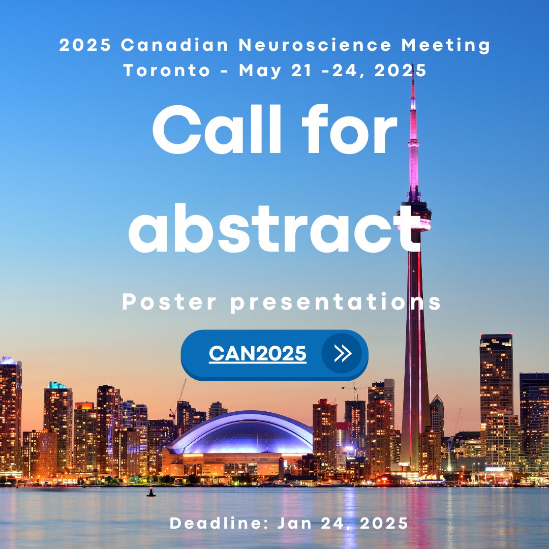 The call for abstracts for poster presentations is now open for the 2025 Canadian Neuroscience meeting in Toronto, May 21-24, 2025 can-acn.org/meeting-2025/c…
