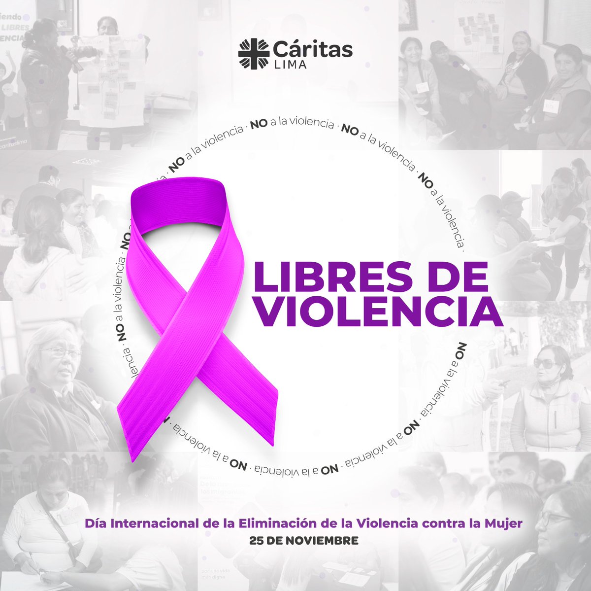 En el día internacional de la Eliminación de la Violencia contra la Mujer, nos comprometemos a fomentar una sociedad donde hombres y mujeres convivan libres de violencia.