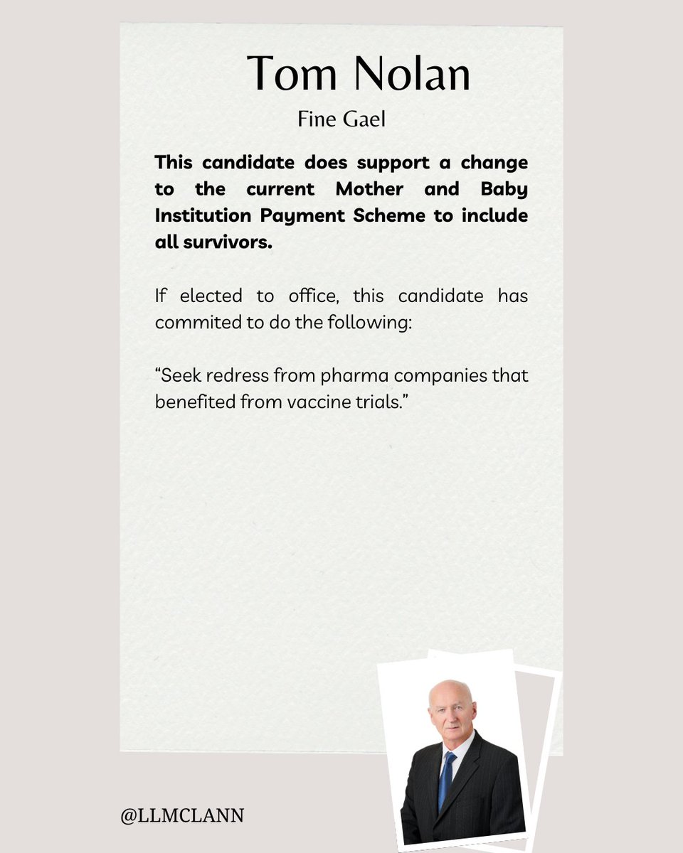 Tom Nolan's stance on Mother and Baby Institutions Payment Scheme:
#GE2024