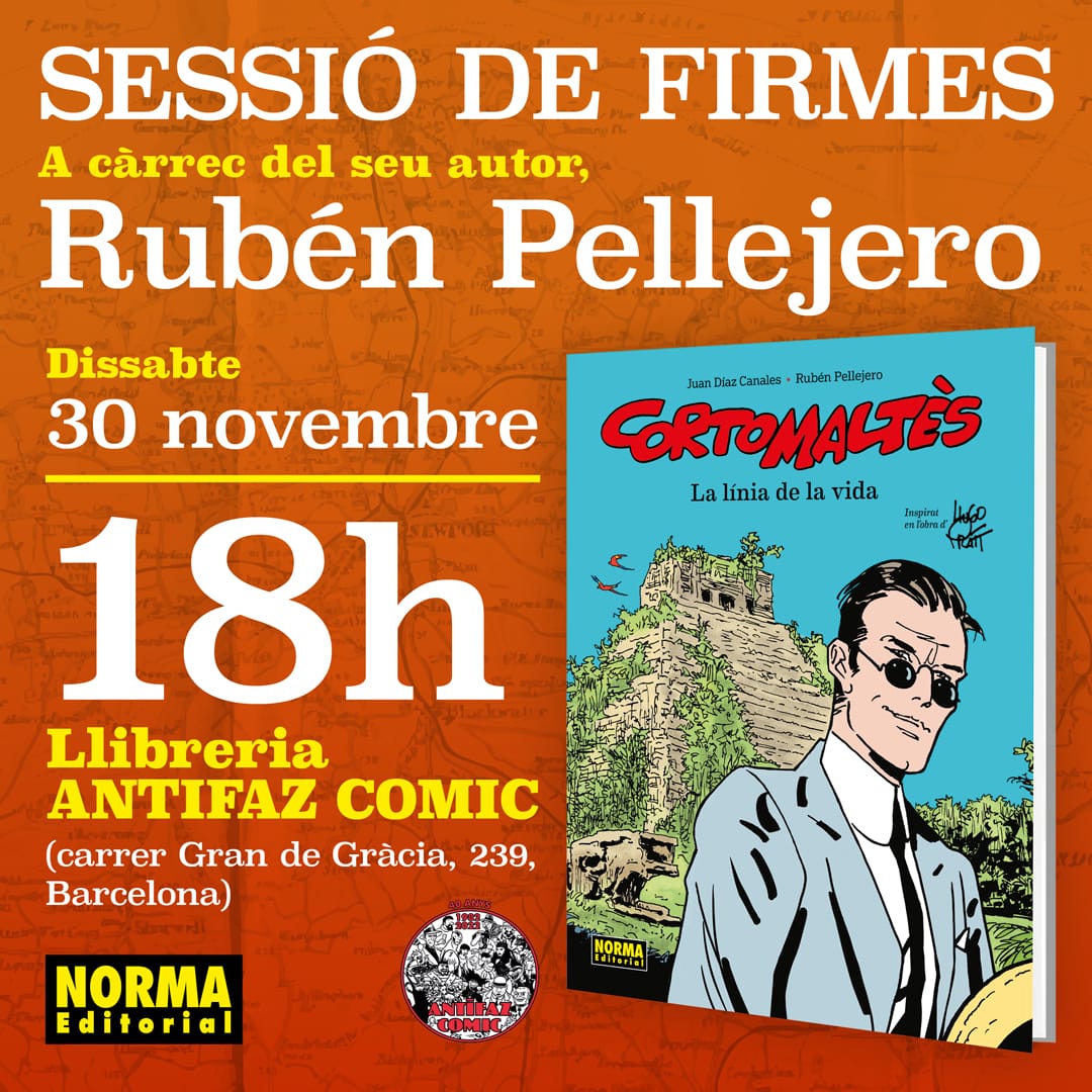 Aquest dissabte 30 de Novembre ...

Us esperem!

#rubenpellejero #cortomaltes #antifazcomic