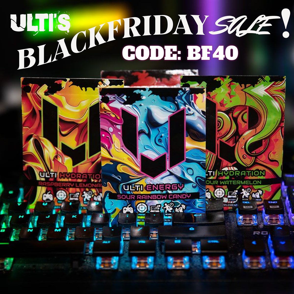 ULTI_Supps's tweet image. 🚨 Black Friday Alert! 🚨

Our BIGGEST sale of the year is here! 🎉

🔥 40% OFF ALL ULTI PRODUCTS 🔥
From now until Dec 6th, stock up on your favorites before they're gone!

#BlackFriday #CyberMonday #ULTI