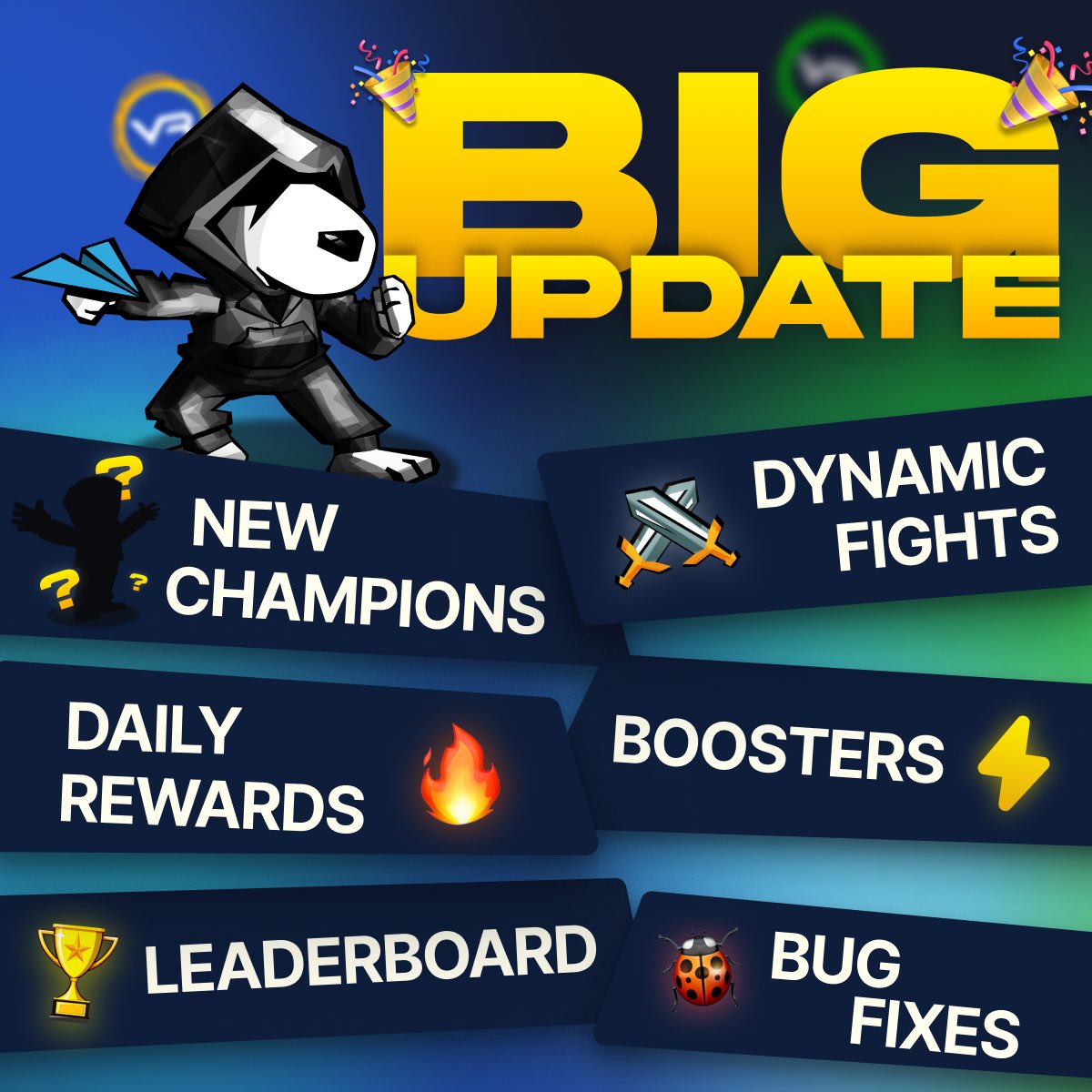 VictoriaVR's tweet photo. The update is LIVE NOW! 🚀  

Time to put those thumbs to work! 👍 Get ready to compete, boost, and tap your way to victory! 🏆  

Want to get the full scoop on everything new? Check out our previous post where we break down all the great features in this huge update. Don't sleep on it—and join our great community! 💪🔥

$VR #VR #VRtap #VictoriaVR #TelegramBot #DiscordBot #GamingUpdate #VRtapUpdate