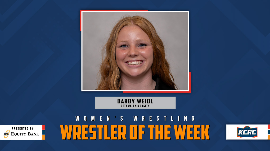 Darby Weidl of <a href="/BravesAthletics/">Braves Athletics</a> has earned the KCAC Women's Wrestler of the Week honor, presented by <a href="/EQUITYBANK/">Equity Bank</a>! #KCACwrestling #LetsBuildEquity #LetsBuildLeaders

kcacsports.com/news/2024/11/2…

<a href="/NAIA/">NAIA</a> <a href="/kwcaonline/">Kansas Wrestling Coaches Association (KWCA)</a> <a href="/nwcawrestling/">NWCA</a> <a href="/WrstleLikeAGirl/">Wrestle Like A Girl</a>