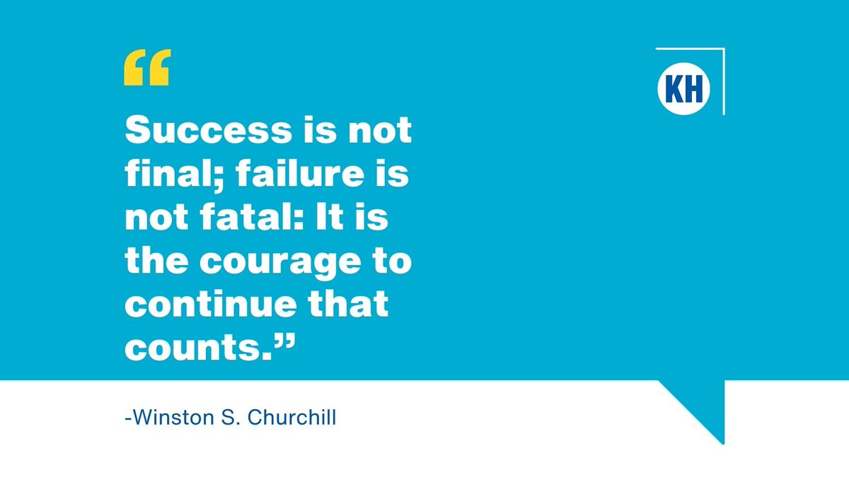 "Success is not final; failure is not fatal: It is the courage to continue that counts."

-Winston S. Churchill

#MondayMotivation #Positivity