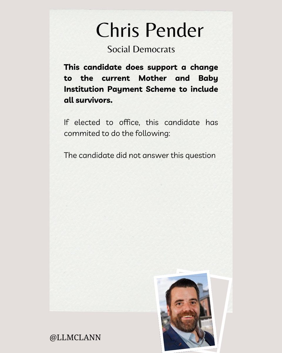 Chris Pender's stance on Mother and Baby Institutions Payment Scheme:
#GE2024