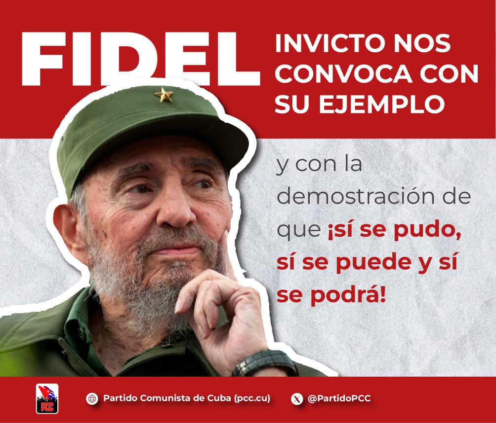 Nuestro pueblo agradecido firme a su legado, para mantener la obra de la Revolución por Siempre. Seguimos su ejemplo,Siempre se puede Más  #CubaXSiempre, #Gelect
 Partido Comunista de Cuba
(<a href="/PartidoPCC/">Partido Comunista de Cuba</a>) en  X

 #FidelPorSiempre