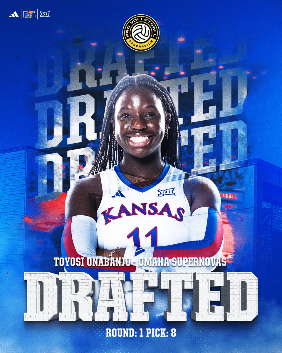 That’s our first round pick 🥹

Toy is the newest member of the Omaha Supernovas, joining former Jayhawks Kelsi Payne and Reagan Cooper!

#RockChalk