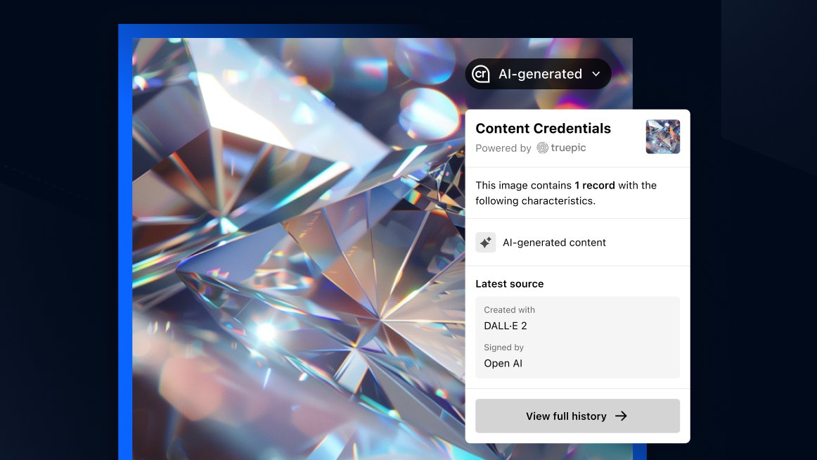 truepic's tweet image. We’re proud to introduce Truepic Enterprise #C2PA Display, a free tool allowing users to visualize #ContentCredentials. Provenance data can be previewed from any C2PA-signed media, ensuring digital content authenticity.

For those implementing transparency solutions or validating…