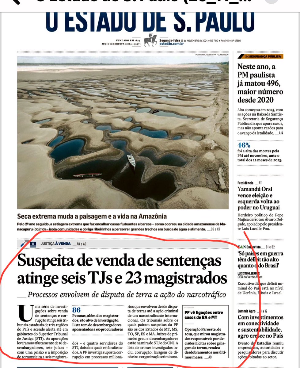 OsmarTerra's tweet photo. Acredite se quiser, estou surpreso com o tamanho da corrupção! 6 Tribunais de Justica! https://t.co/6aS5LhyaLA