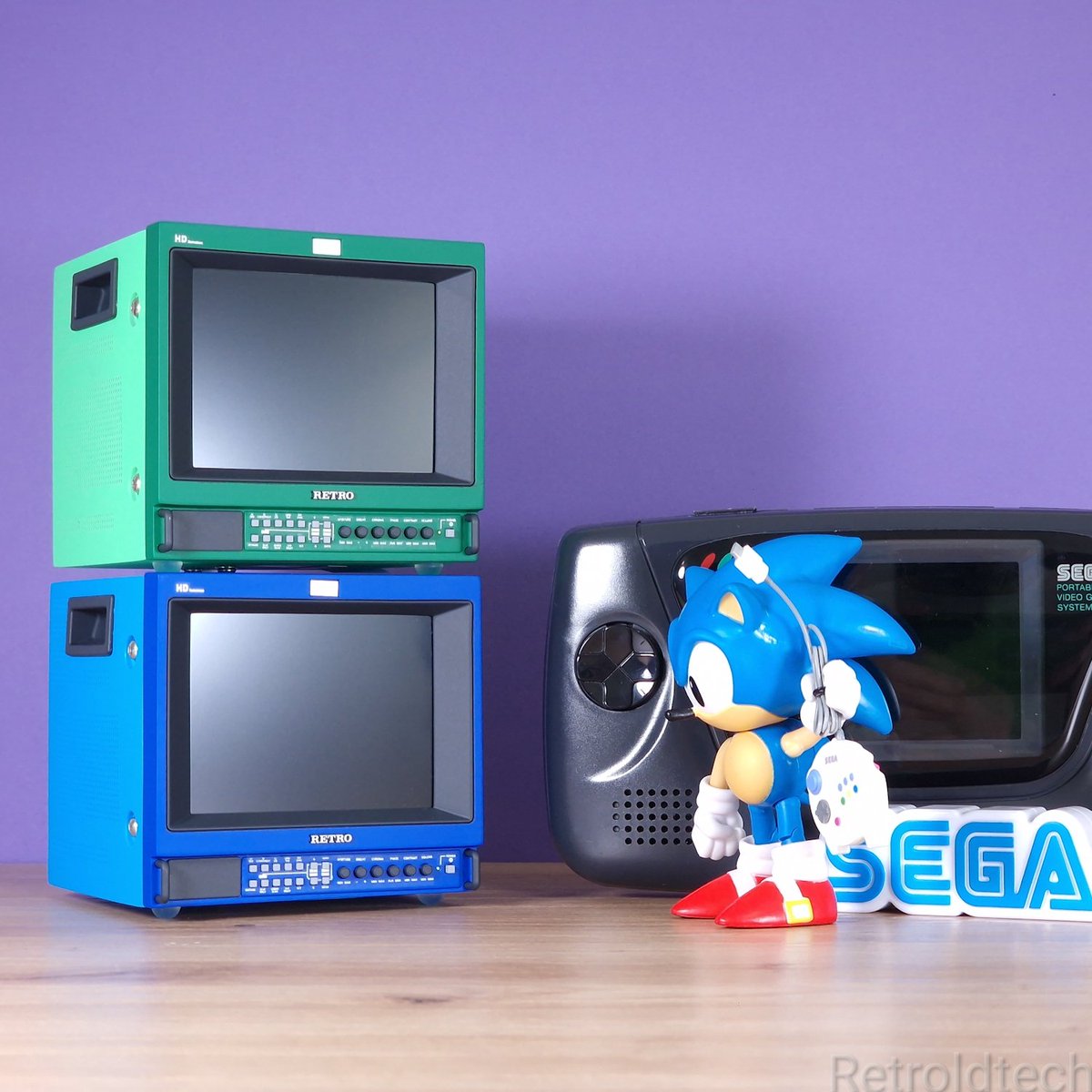 Retroldtech's tweet image. So &quot;Green Hill&quot; Green or &quot;Sonic&quot; Blue? Not an easy question, both looking this cool 💚💙

These 90s inspired Micro PVMs are Handcrafted Monitors with 3.5&quot; LCD Screen, Stereo Sound, Dual Speakers and HDMI input 😍
#MicroPVM #Sonic #RetroGaming