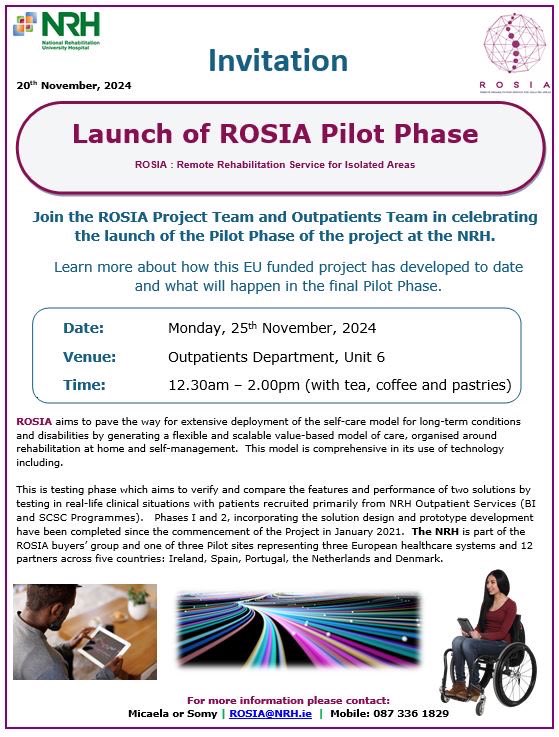 Exciting day at the #NRH  @ROSIA_EU as we enter field testing after over 2 years of effort &amp; the contributions of our 12 partner organizations, spanning 5 countries, who have made this project possible. #equity #innovation #integratedcare #telerehabilitation