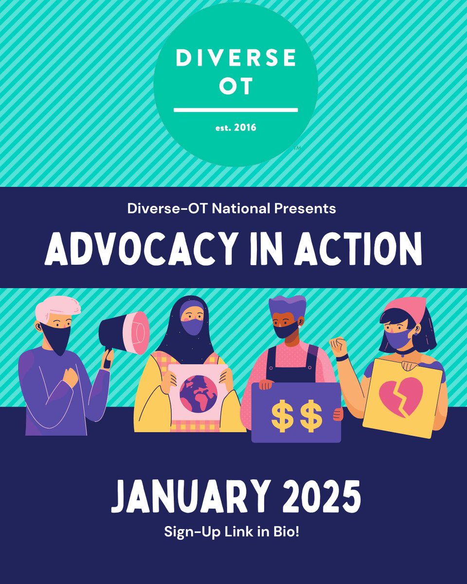 DiverseOT_2016's tweet photo. Are you an OT student, practitioner, or healthcare professional ready to tackle systemic barriers and advance health equity? Join us! 

Sign-Up Here: https://t.co/lzRd0AgWer

. https://t.co/TJIfF7LgYv