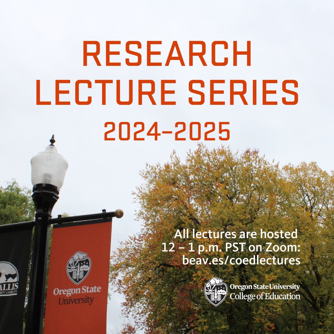 OSU_Education's tweet photo. Our Research Lecture Series is back! Join our amazing faculty on Zoom as they dive into the cutting edge research that is happening right here in the College of Education.

#OSUCoEd #lectureseries #research https://t.co/ivqTlcJQth