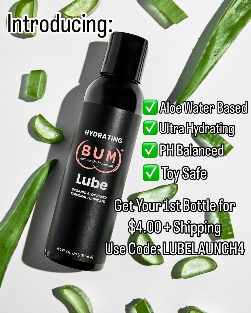 BttmsUpMvmt's tweet photo. 💦Introducing HYDRATING (BUM) LUBE 💦! You asked. We delivered! A water based personal lubricant using hydrating and nourishing organic aloe! PH Balanced &amp; Toy Safe! Get your first bottle for $4.00+Shipping using code LUBELAUNCH4 at check out! 💦🍑😘 https://t.co/44wRrM32yf