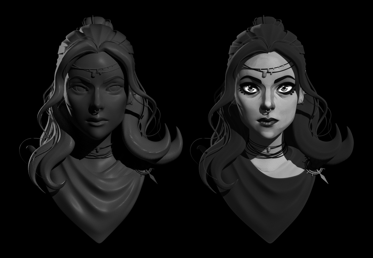 Anniequaa's tweet photo. Cheeky WIP of a little #Arcane inspired project I'm noodling at in my spare time 😈 https://t.co/hddQFtzsnU