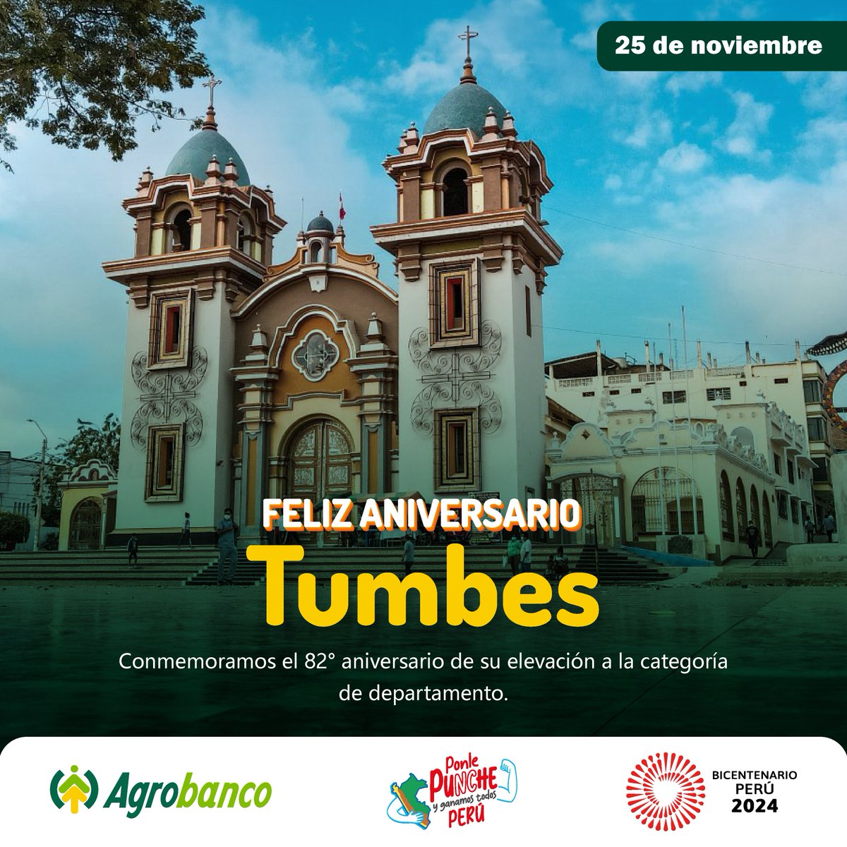¡Feliz 82° aniversario Tumbes! 🎉