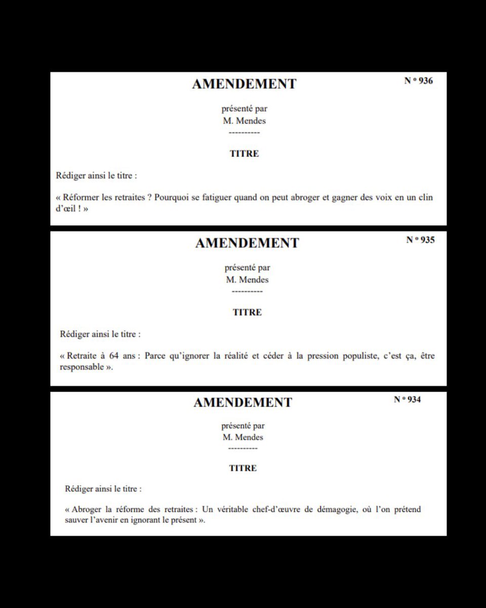 Les macronistes sont des clowns.

Pour empêcher le vote sur l'abrogation de la réforme des retraites, ils ont déposé près de 1000 amendements.

Morceaux choisis : comment montrer son mépris vis-à-vis du sort de millions de personnes. Pitoyable.