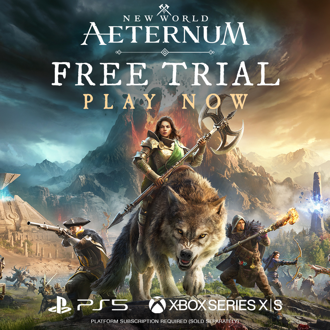 The Eternal Isle is waiting for you ⚔️

PS5 and Xbox Series X|S players can now experience New World: Aeternum in a free trial! A Platform subscription is required (sold separately). 

Play Now
➡️ bit.ly/3CTeWMl