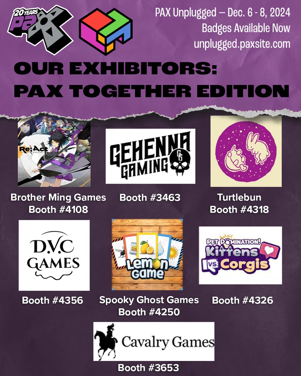 Meet the PAX Together Picks! 💜 A curated collection of our exhibitors who center and uplift underrepresented voices in the tabletop gaming community. From diverse perspectives to powerful stories, you won’t want to miss what they’re bringing to the #PAXUnplugged 2024 table.