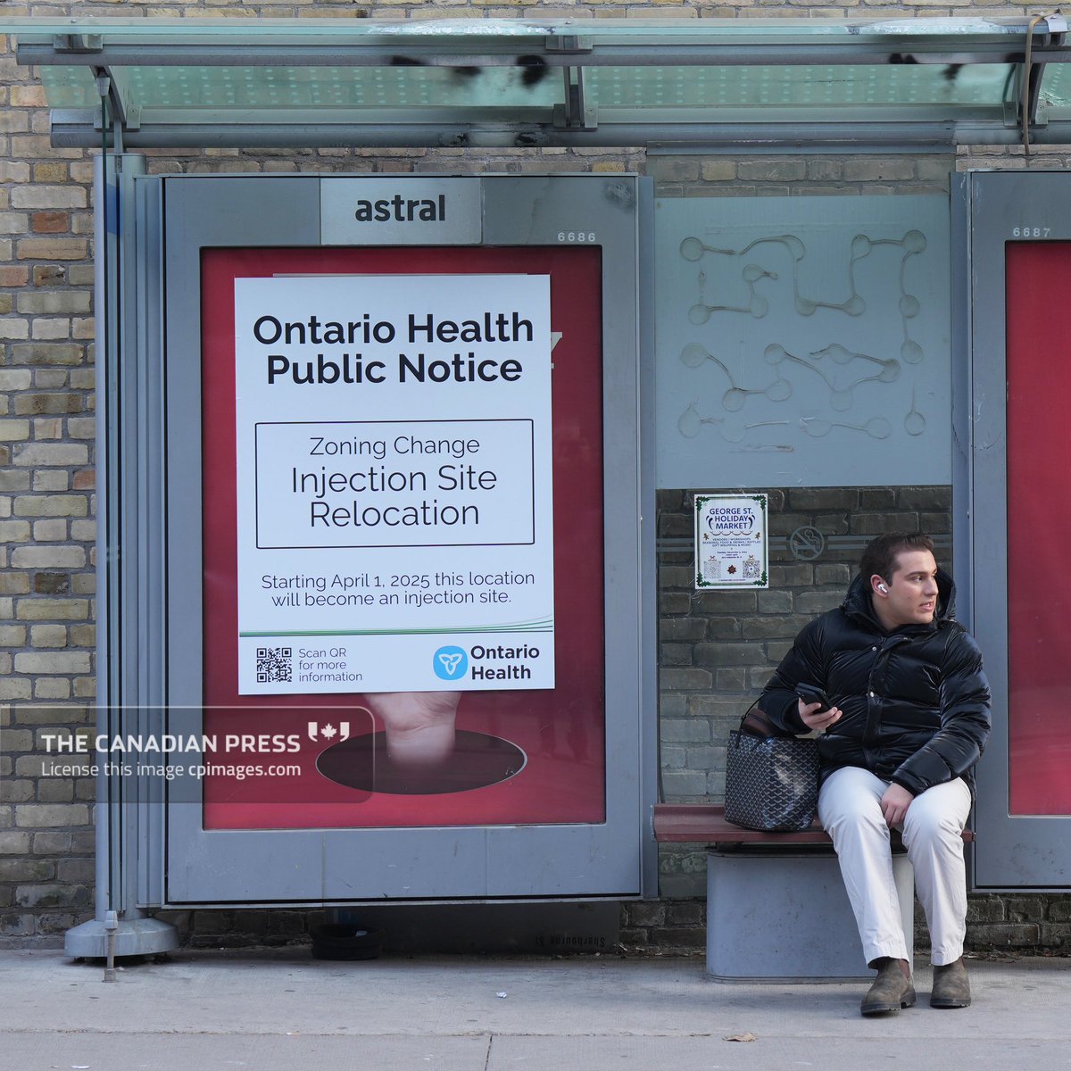 Posters appeared across Toronto to highlight one of the impacts of the proposed closure of supervised consumption sites by the Ontario Government