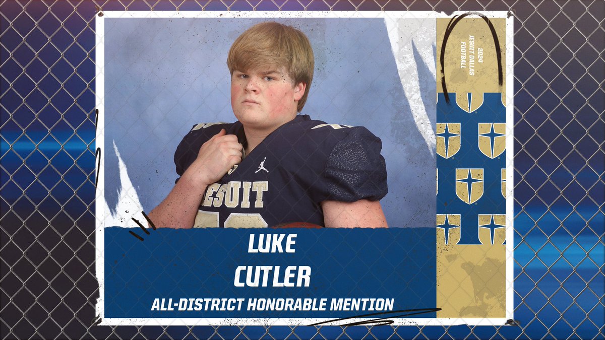 JesuitAthletics's tweet photo. Congratulations to the following members of the Jesuit Dallas football program that were named to the All-District Honorable Mention team:

Cason Clarke (DL), Luke Cutler (OL), Jack McGoldrick (LB), Reid Miller (OL), Robert Prager (LB), Cooper Smith (LB), Arsen Ventura (DB) https://t.co/yrgWrN7emx