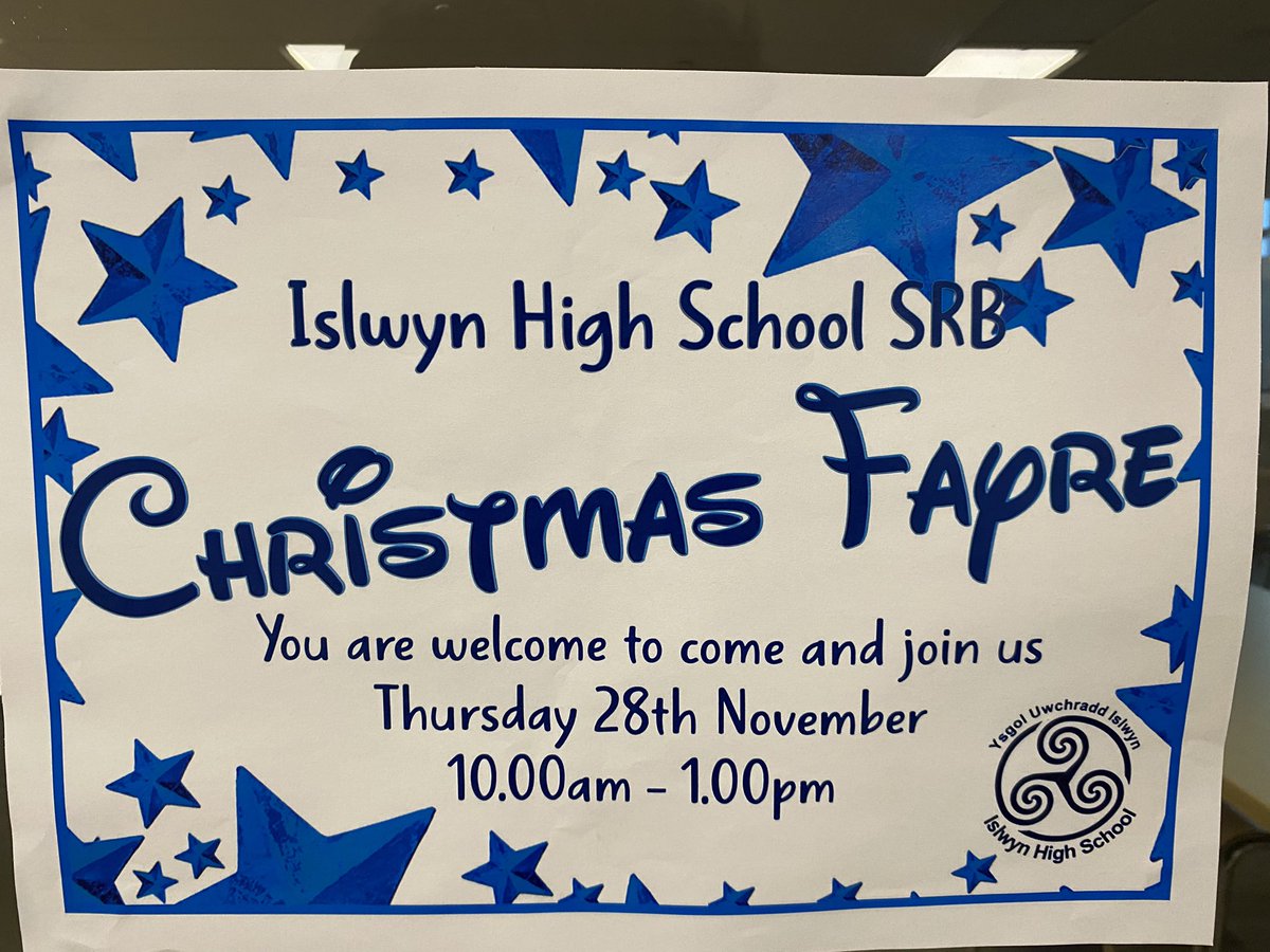 islwynsrb's tweet photo. It’s come around fast but come and join our festive beginnings with the Christmas Fayre in the SSRB! Doors open at 10am, be quick if you want the best festive goodies and treats…when they’re gone, they’re gone! #comingtoofast #tistheseason https://t.co/9tF5WRf8rc