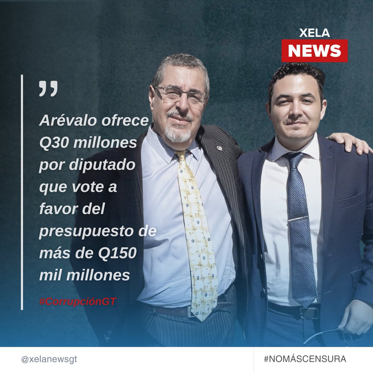 #CorrupciónGT🌱| #URGENTE <a href="/BArevalodeLeon/">Bernardo Arévalo</a> y <a href="/samuel_pz/">Samuel Pérez 🌱</a> están ofreciendo Q30 MILLONES, por diputado que vote a favor del presupuesto más grande la historia de Guatemala, más de Q150 MIL MILLONES. Cabe recordarles que en el 2020, los del <a href="/msemillagt/">Movimiento Semilla 🌱 🇬🇹</a> organizaron una turba que quemó