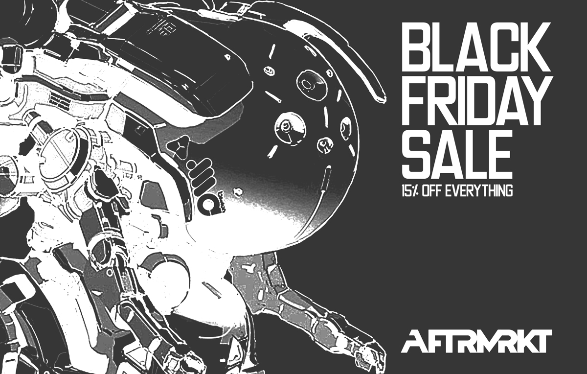 BLACK FRIDAY SALE %15 OFF ALL BOOKS!
Starting the sale early. The AFTRMRKT Artbook is available in Standard, Special, and Signed Special Edition. The Black Friday sale ends Dec 2nd! aftrmrktstore.com

#artbook #blackfridaydeals #blackfriday2024 #conceptart #draw #mechas