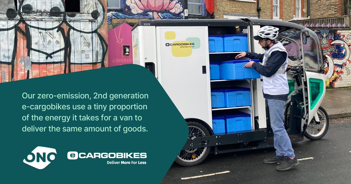There is a place for electric vans in rural areas but our work with major retailers has proved an e-cargobike can deliver the same weight and volume of goods as a van for fraction of the energy cost in urban areas. 
#SustainableLogistics #UrbanMobility #LastMileDelivery