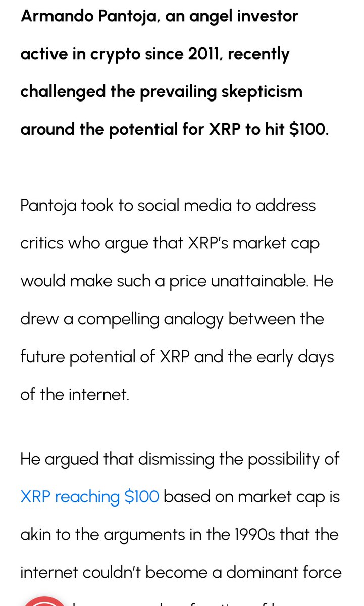 mrnguyen007's tweet image. 🚨🚨 BREAKING NEWS:

Expert Says XRP Reaching $100 is Very Possible, Ditches Market Cap Concerns.

#XRP #RLUSD #XRPETF 💎 💎 💎 💎 💎 💎 💎 💎 💎 💎