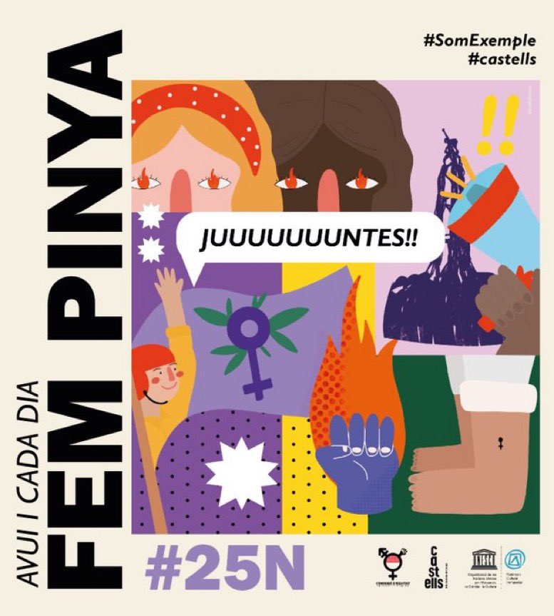 collabordeus's tweet photo. Avui i sempre ✊💜

#SomExemple
#castells https://t.co/41mIuJenKk