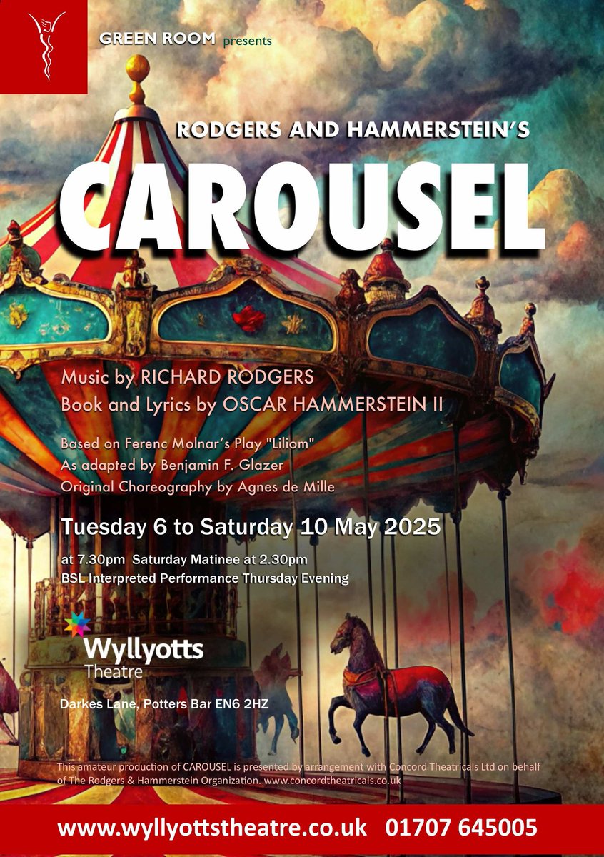Tickets for Rodgers and Hammerstein's Carousel are now on sale.

wyllyottstheatre.co.uk/whats-on/carou…