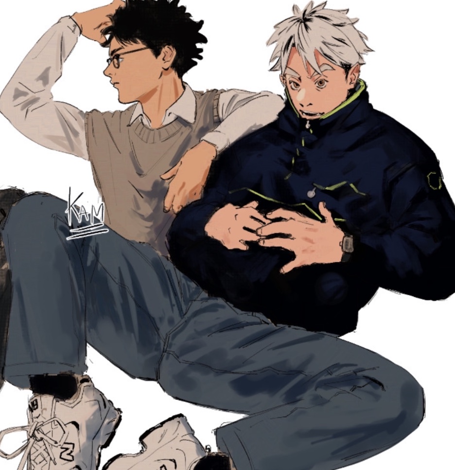 manspreading bokuto is so real as the prophecy (me) foretold