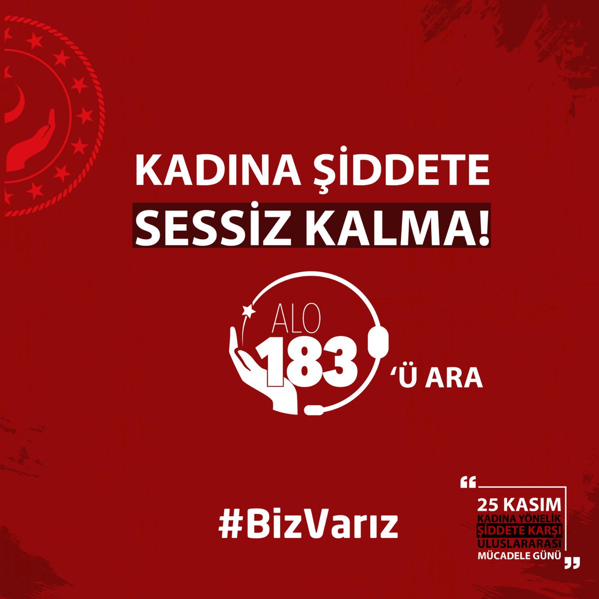 Bugün “25 Kasım Kadına Yönelik Şiddete Karşı Mücadele Günü”

22 yıldır kadına yönelik şiddetle mücadelede kararlı adımlar attık; Anayasa’dan TCK’ya,İş Kanunu’ndan sosyal politikalara kadar düzenlemeleri hayata geçirdik.
#Kararlıyız 
#BizVarız