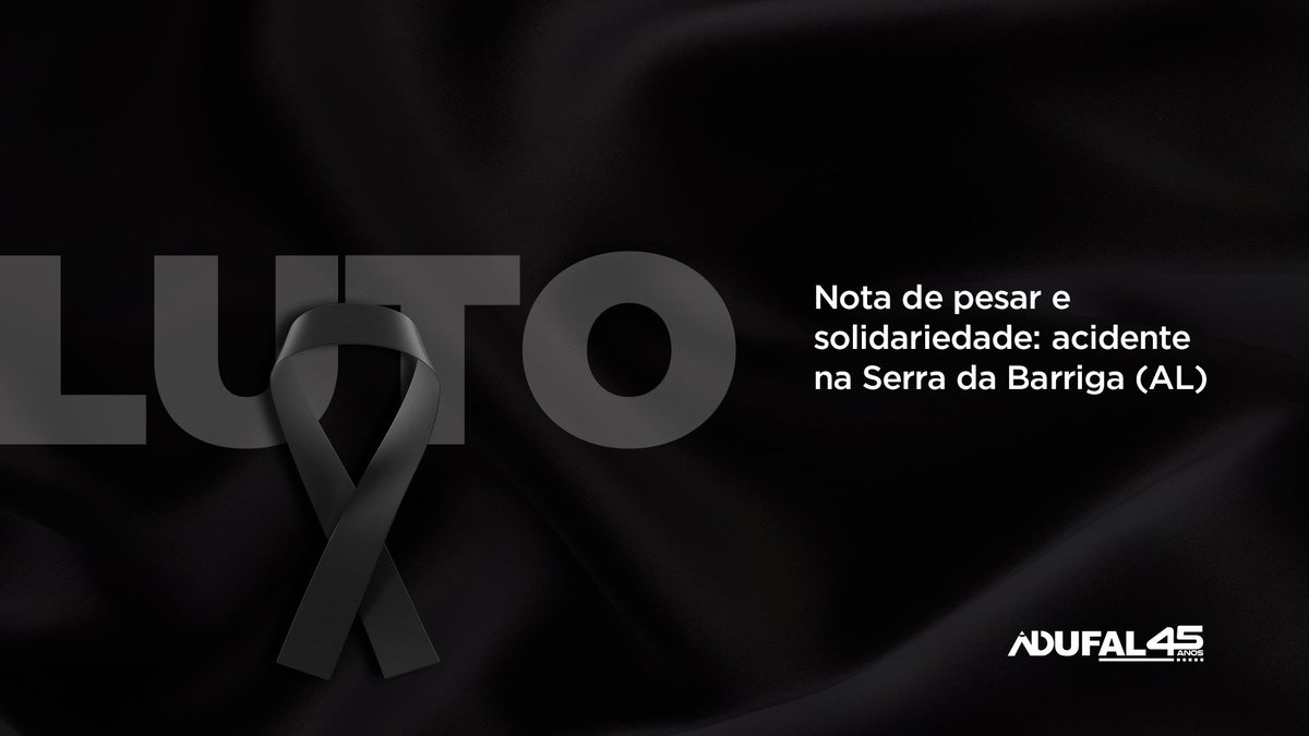 adufal's tweet photo. Nota de pesar e solidariedade: acidente na Serra da Barriga (AL)

🔗 https://t.co/GNaHz7Lc7E https://t.co/soaOz5YWRx