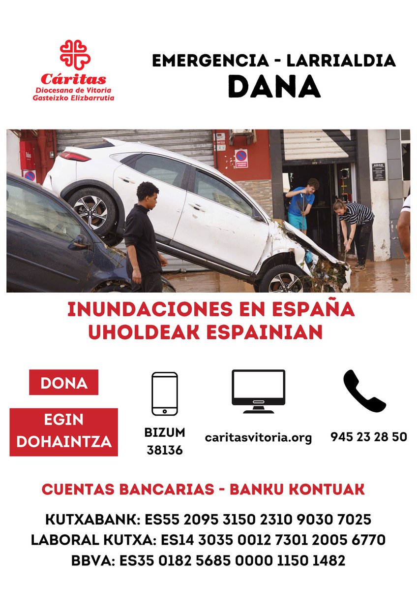 CaritasVitoria's tweet photo. La coral @ahotsargiak ofrecerá un espacio más para la solidaridad con las víctimas de la DANA, en el marco de su concierto programado para el próximo sábado 30 de noviembre. Quien lo desee tendrá oportunidad de hacer una aportación voluntaria para este fin ❣
#EmergenciaDana https://t.co/IzX3XPn4D0