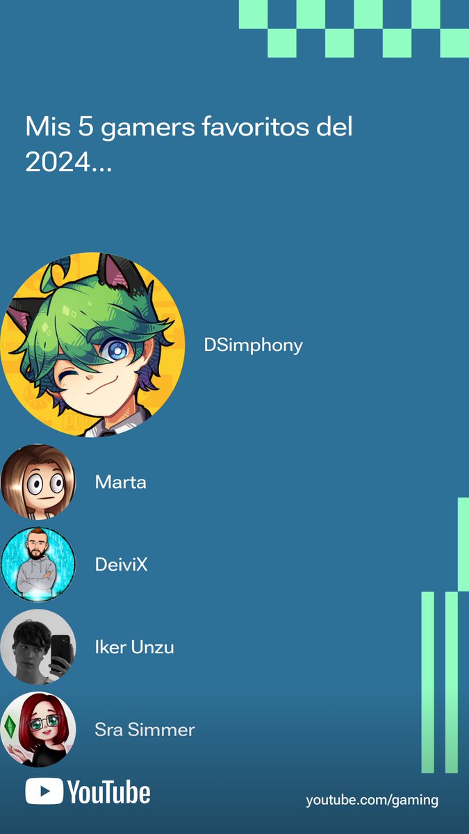 Ruisu7201's tweet photo. Los gamers que más disfruto ver:
@DSimphony @martamartius @Deivix12 Iker Unzu @SraSimmer https://t.co/EpskePgWxg