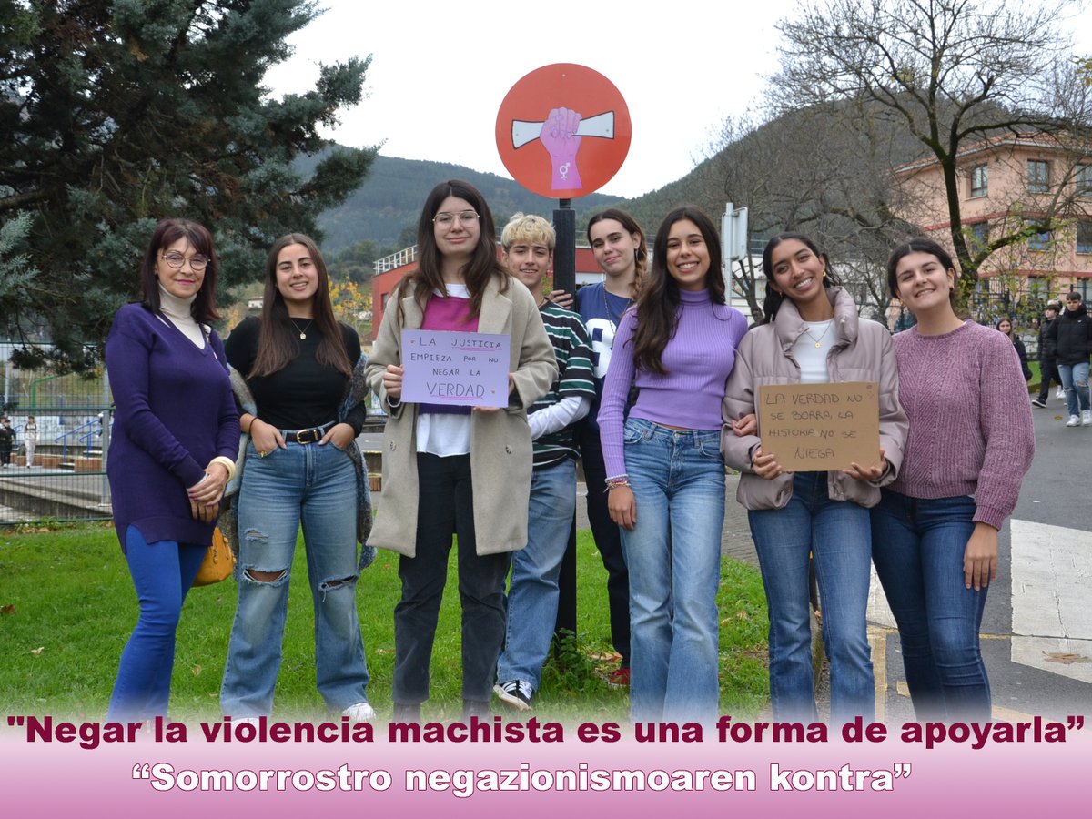 CFSomorrostro (@cfsomorrostro) on Twitter photo 💜"Negar la violencia machista es una forma de apoyarla. Unámonos para pararla"
⛔"La violencia contra las mujeres es un invento", "La violencia no tiene género" o "En otros países sí que hay machismo, no aquí".
Somorrostro contra el negacionismo
<a href="/emakundEJGV/">Emakunde</a> <a href="/HETELFP/">HETEL FP</a> <a href="/Muskiz/">Muskiz Udala-Ayuntamiento</a> 💜"Negar la violencia machista es una forma de apoyarla. Unámonos para pararla"
⛔"La violencia contra las mujeres es un invento", "La violencia no tiene género" o "En otros países sí que hay machismo, no aquí".
Somorrostro contra el negacionismo
<a href="/emakundEJGV/">Emakunde</a> <a href="/HETELFP/">HETEL FP</a> <a href="/Muskiz/">Muskiz Udala-Ayuntamiento</a>